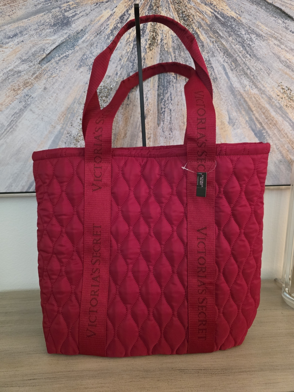 Victoria's Secret Quilted Hot Pink Tote
